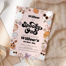 Fantasma Un Groovy Halloween 1er cumpleaños