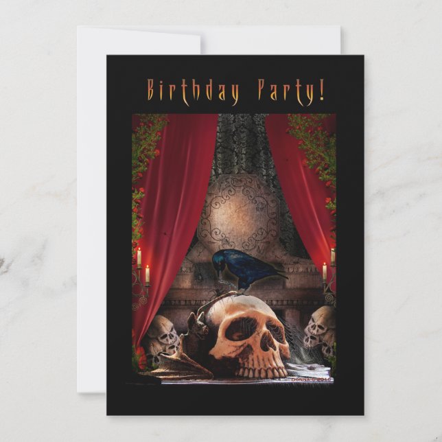 Invitación fantasmagórica de la fiesta de (Anverso)