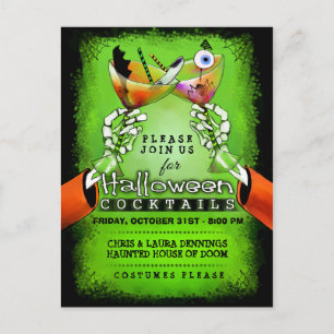 Invitación fantasmagórica de la postal de los