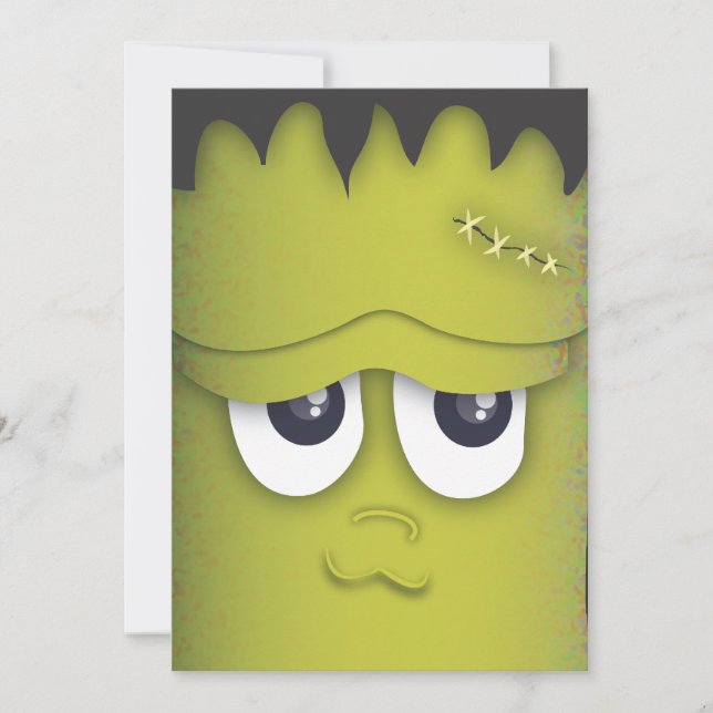 Invitación fantasmagórica del fiesta de Halloween (Anverso)