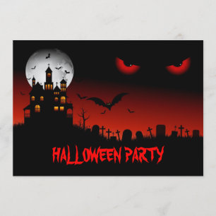 Invitación fantasmagórica del fiesta de Halloween