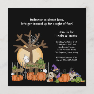 Invitación FANTASMAGÓRICA del fiesta de Halloween