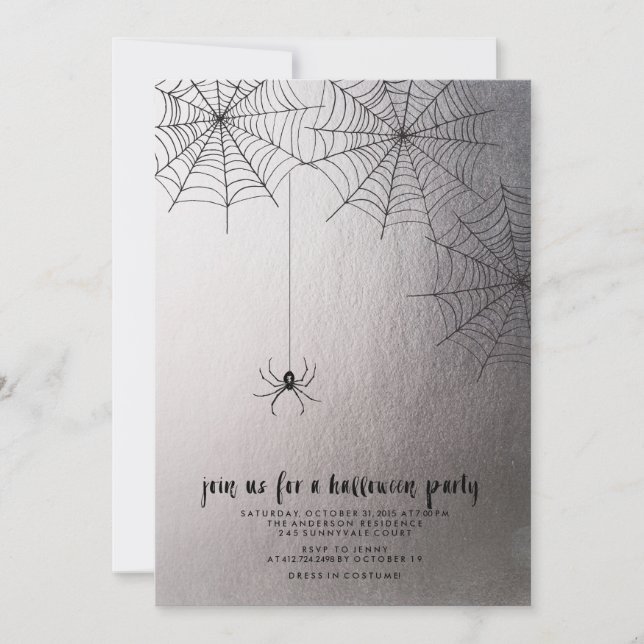 Invitación FANTASMAGÓRICA del fiesta de HALLOWEEN (Anverso)