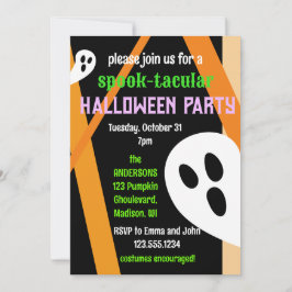 Invitación Fantasmas amables de la fiesta de Halloween con tá