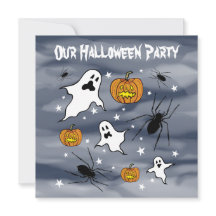 Fantasmas, calabazas y araña de Halloween personal