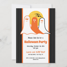 Invitación Fantasmas de boo de Halloween, niños, familia