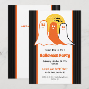 Invitación Fantasmas de boo de Halloween, niños, familia