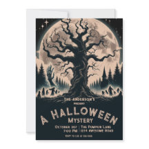 Fantasmas de Halloween en el árbol de miedo