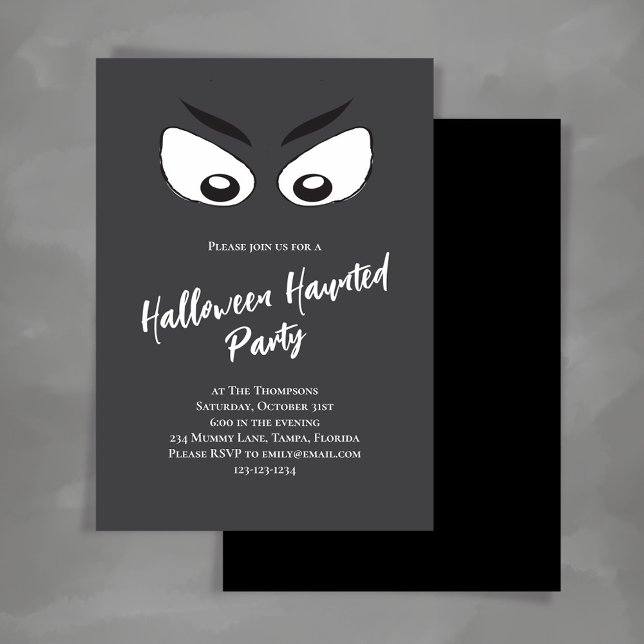 Invitación Fantasmas de la fiesta de Halloween (Halloween party custom invitation template. )