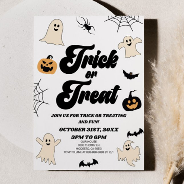 Invitación Fantasmas fantasmagóricas o fiesta de Halloween (Subido por el creador)