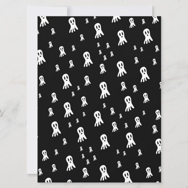 Invitación Fantasmas oscuros de Halloween (Anverso)