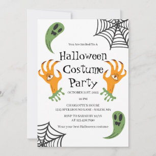 Invitación Fantasmas y monstruos Fiesta de disfraces de Hallo