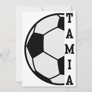 Invitación Fantástico Balón de Fútbol con Nombre Personalizad