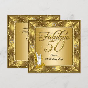 Invitación Fantástico cumpleaños de 50 años con tacones altos