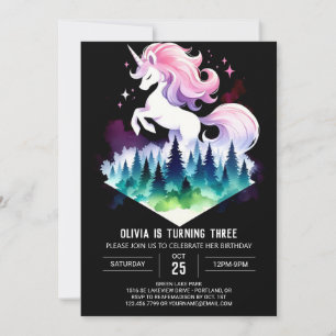 Invitación Fantasy Adorable Horario Cumpleaños