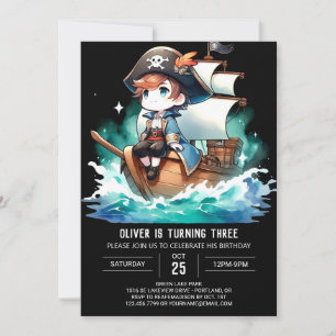 Invitación Fantasy Adorable Pirate Cumpleaños