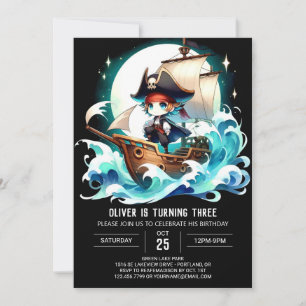 Invitación Fantasy Adorable Pirate Cumpleaños