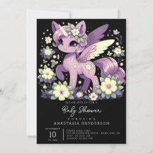 Fantasy Adorable Unicorn Baby Shower