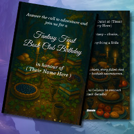 Invitación Fantasy Feast Book Club Birthday Party