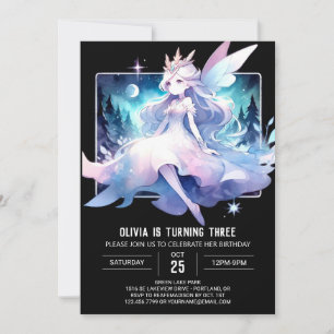 Invitación Fantasy Happy Fairy Birday