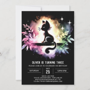 Invitación Fantasy Kids Cat Cumpleaños