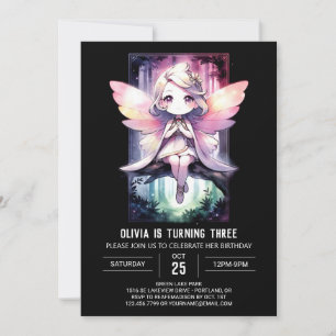 Invitación Fantasy Little Fairy Birday