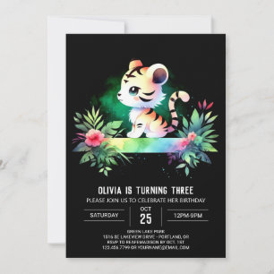 Invitación Fantasy Little Tiger Birday