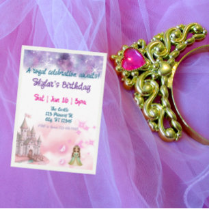 Invitación Fantasy Princess Castle Cumpleaños