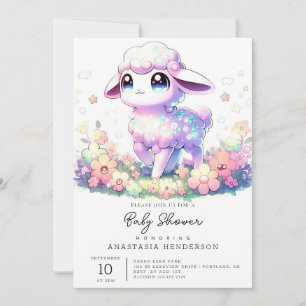Invitación Fantasy Sheep Baby Shower