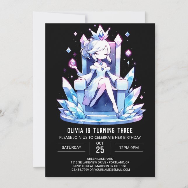 Invitación Fantasy Sweet Princess Birthday (Anverso)