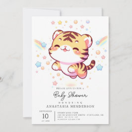 Invitación Fantasy Tiger Baby Shower