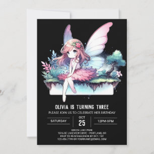 Invitación Fantasy Whimsy Fairy Birday