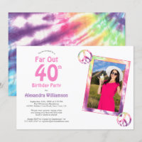 Far Out 400th Groovy Tie Dye Birthday Party Foto