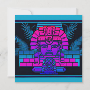Invitación Faraón Synthwave