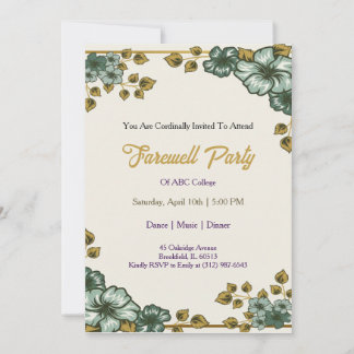 Invitación Farewell Invitation Template Goodbye Party Invitat