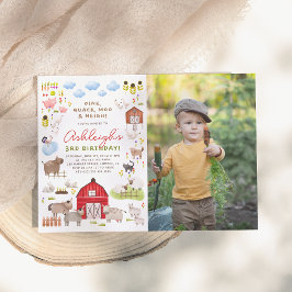Invitación Farm Animals Barnyard Birthday Party Photo