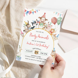 Invitación Farm Animals Birthday Barnyard Birthday Party