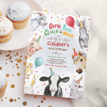 Invitación Farm Animals Birthday Boy Barnyard Birthday Party<br><div class="desc">Granja Animales Cumpleaños Niño Barnyard Invitación de fiesta de cumpleaños Todos los diseños son © PIXEL PERFECTION FIESTA LTD</div>