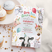 Farm Animals Birthday Boy Barnyard Birthday Party