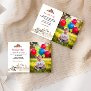 Invitación Farm Animals Birthday Photo You Card
