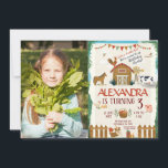 Invitación Farm Birthday kids barnyard Photo<br><div class="desc">Esta invitación a la granja es perfecta para cumpleaños y fiestas agrícolas con temática de granja. Invite a su familia y amigos a su evento con esta invitación para la fiesta de cumpleaños del personalizable. Este tema del cumpleaños de la granja es perfecto para niños y niñas de cualquier edad,...</div>
