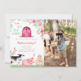 Invitación Farm Birthday Photo