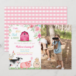Invitación Farm Birthday Photo