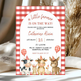 Invitación Farm Party Baby Shower Invitation