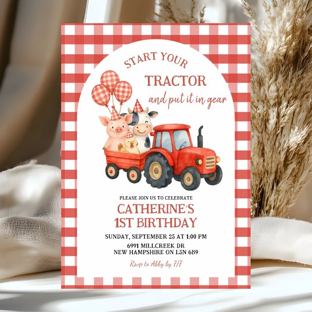 Invitación Farm Party First Birthday Invitation (Subido por el creador)