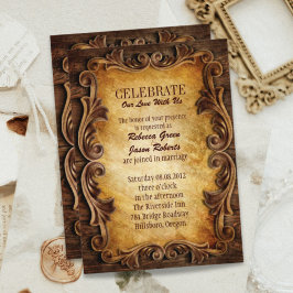 Invitación Farm Ranch Western Country Cowboy Barn Boda