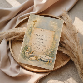 Invitación Farmacia de bata blanca graduación
