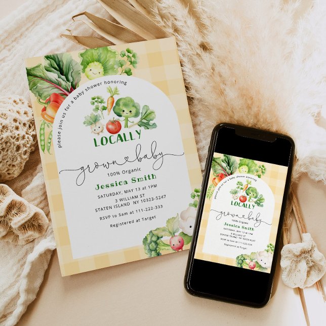 Invitación Farmers market Locally grown baby shower (Subido por el creador)