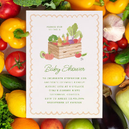 Invitación Farmer's Market Locally Grown Veggies Baby Shower