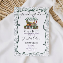 Invitación Farmers Market Sage Green Bridal Shower 